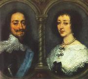 DYCK, Sir Anthony Van Charles I of England and Henrietta of France dfg oil painting reproduction